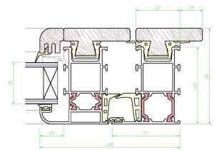 Assieme perimetrale mm.81×118 – vetro spessore mm.35