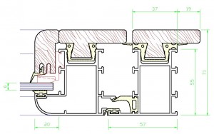 Assieme perimetrale mm.71×118 – vetro spessore mm.6