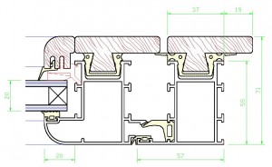 Assieme perimetrale mm.71×118 – vetro spessore mm.20