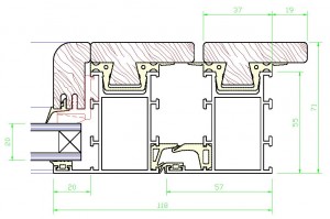 Assieme perimetrale mm.71×118 – vetro spessore mm.20